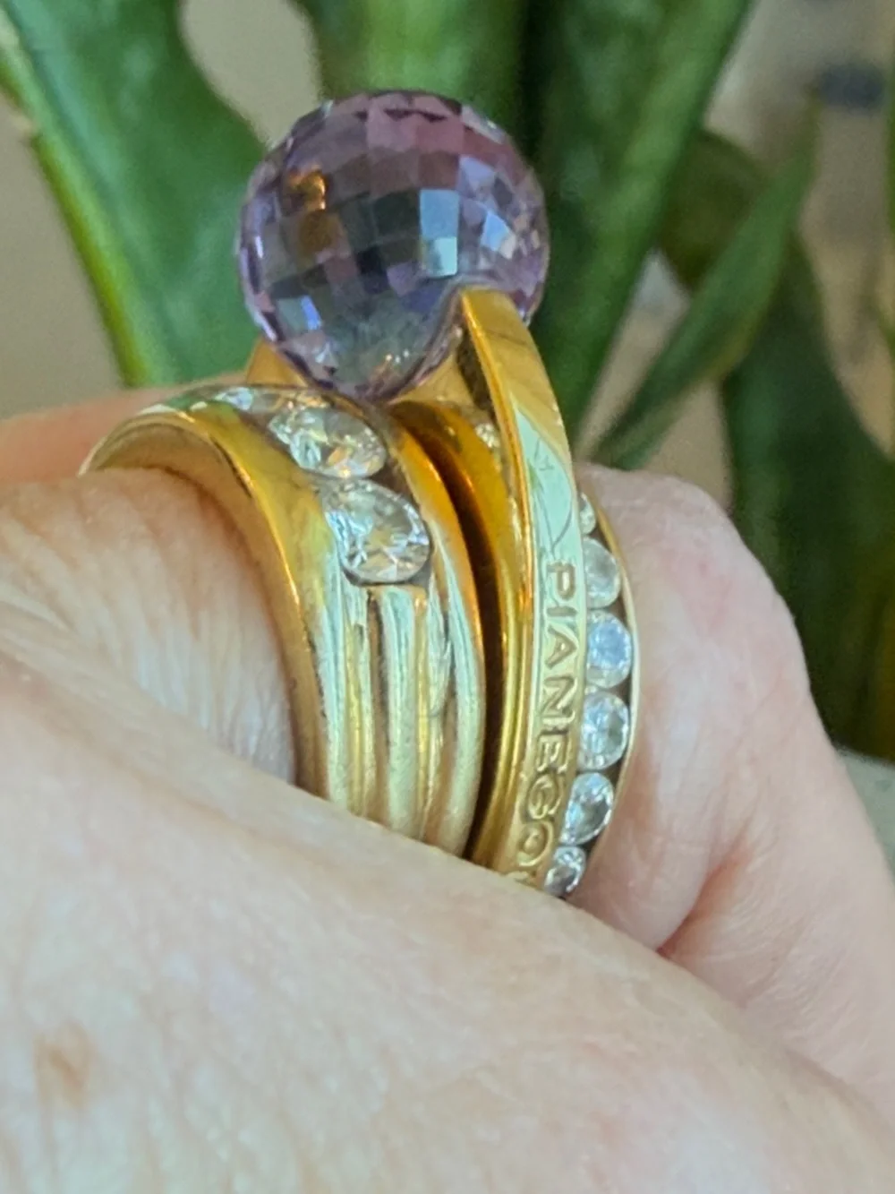 Pianegonda 18 karat gold amethyst ring - Picture 9 of 10